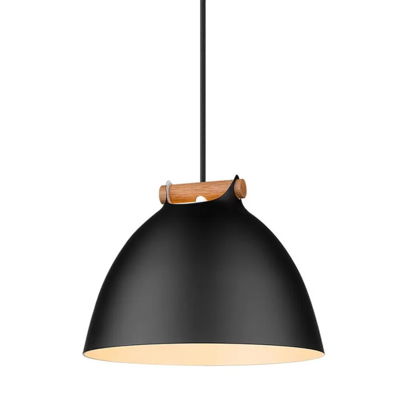 ARHUS suspension diam.24cm E27,  noir / bois