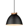 ARHUS suspension diam.24cm E27,  noir / bois