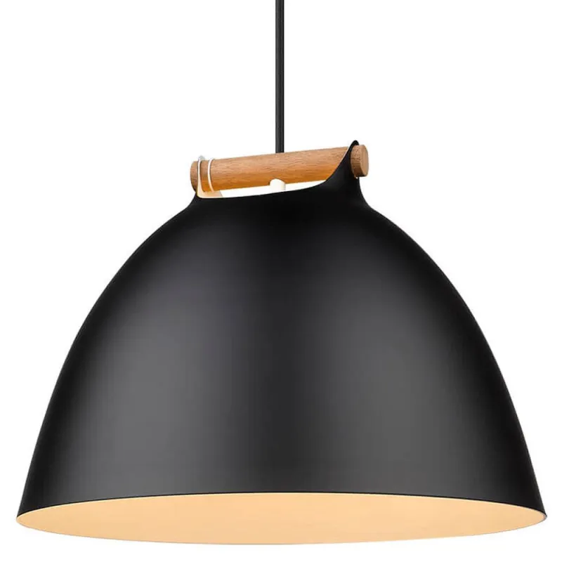 ARHUS suspension diam.40cm E27,  noir / bois