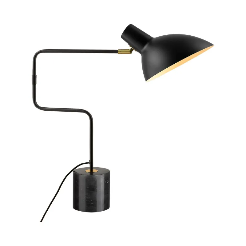 Metropole Deluxe lampe de table E27 base marbre avec bras pivotant