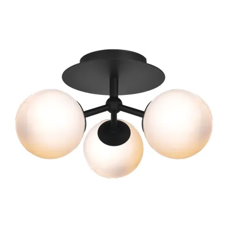 ATOM TRIO, noir et verre opal, 3xG9
