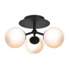 ATOM TRIO, noir et verre opal, 3xG9