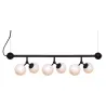 ATOM Mini Horizontal noir et verre opal, 6xG9