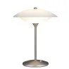 BARONI lampe à poser diam.30 opal-acier