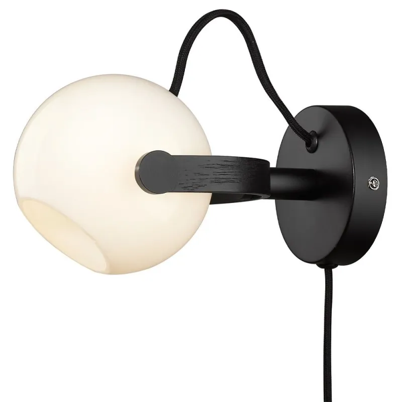 D.C  applique diam.12 G9, Opal w. chene-noir
