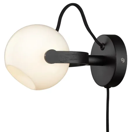 D.C  applique diam.12 G9, Opal w. chene-noir