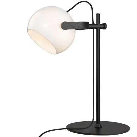 D.C lampe à poser diam.18 E27,  Opal m, chene-noir