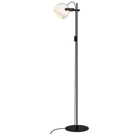 D.C lampadaire 1L  diam.18 E27,  Opal m. chene-noir