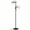 D.C lampadaire 2L diam.18 E27,  Opal m, chene-noir