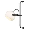 D.C applique diam.18 long E27, Opal w, chene-noir