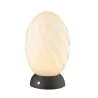 Twist Oval lampe à poser Opal 1 X G9 noir