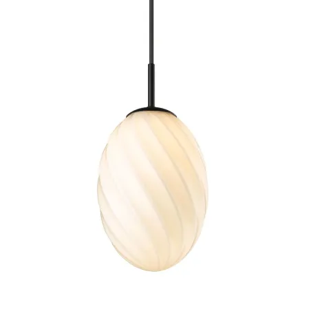 Twist suspension diam.15cm E27 Opal/laiton antique