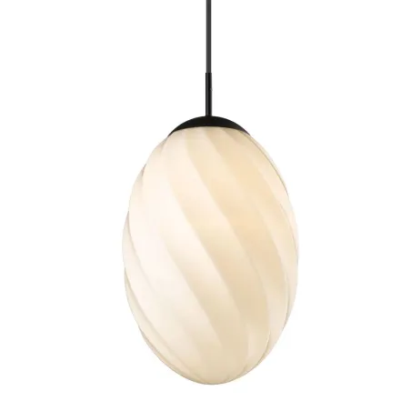 Twist suspension diam.25cm E27 Opal/noir
