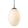 Twist suspension diam.25cm E27 Opal/noir