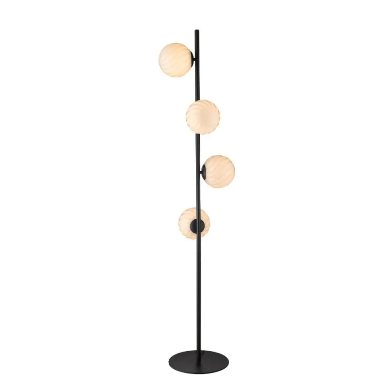 Twist 4 lampadaire Opal/noir