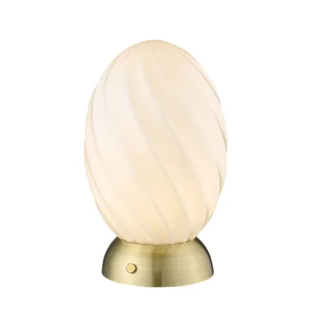 Twist Oval lampe à poser Opal 1 X G9 laiton antique
