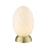 Twist Oval lampe à poser Opal 1 X G9 laiton antique
