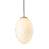 Twist suspension diam.15cm Opal E27 laiton antique