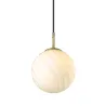 Twist suspension Ball diam.15 Opal / laiton antique