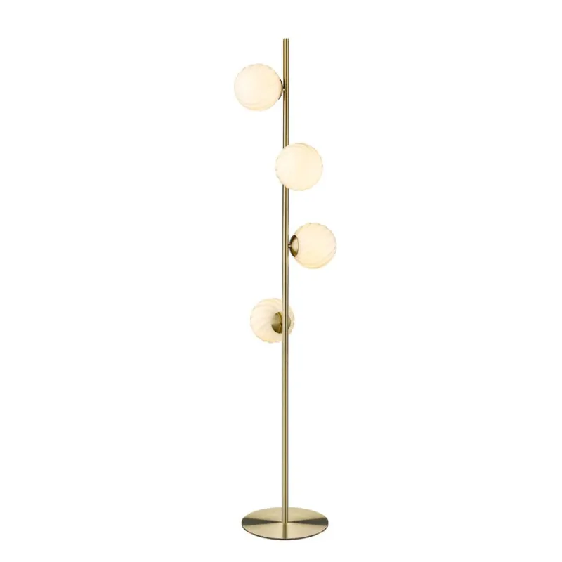 Twist 4 lampadaire lampe opal/laiton