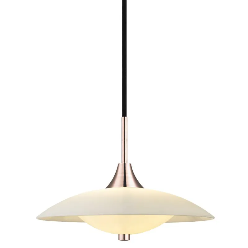 BARONI suspension diam.30 opal-cuivre
