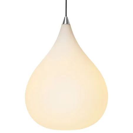 DROPS  suspension diam.38 verre opal/acier