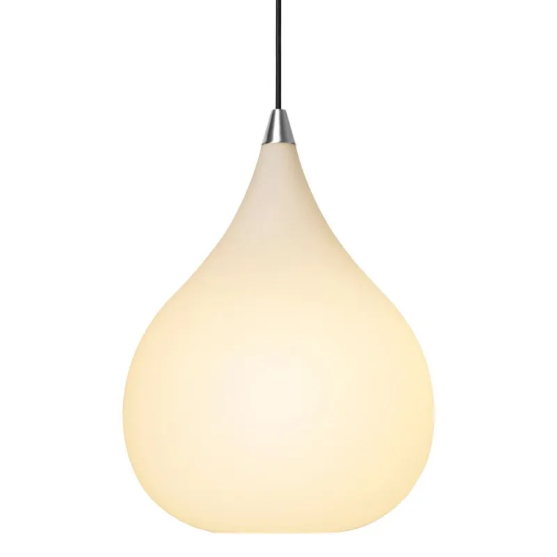 DROPS  suspension diam.30 verre opal/acier