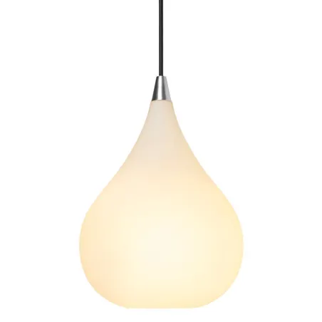 DROPS  suspension diam.17 verre opal/acier