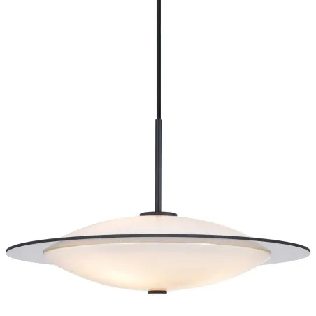 Orbit suspension diam.40cm verre opal, noir metal 3XG9
