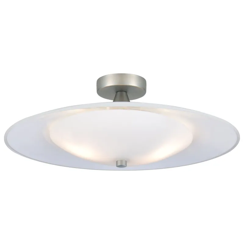 Baroni plafonnier diam.46 Opal - Aluminium