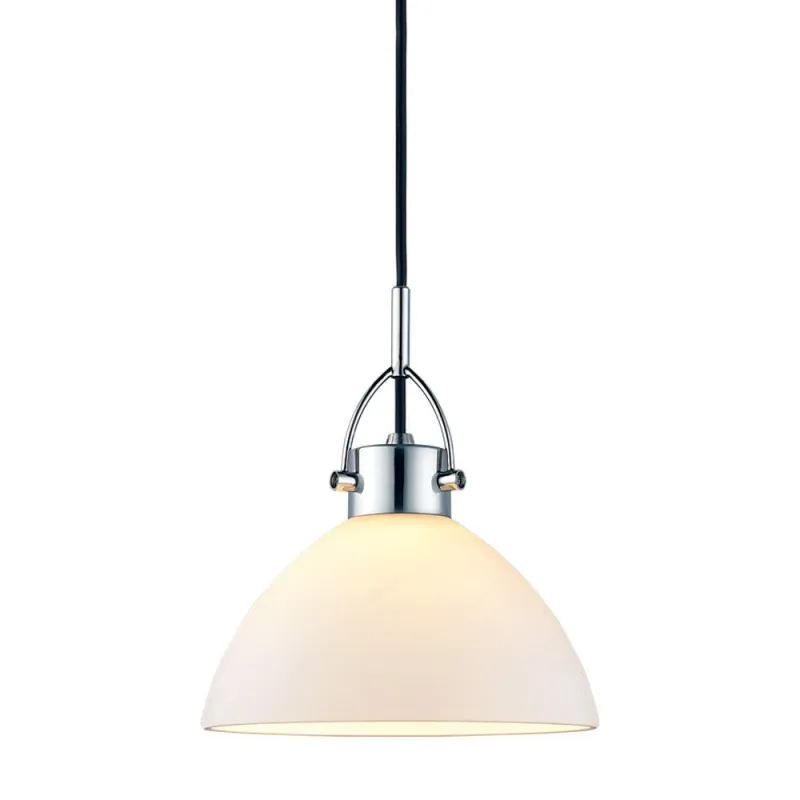 DENVER suspension diam.19 verre opal/chrome