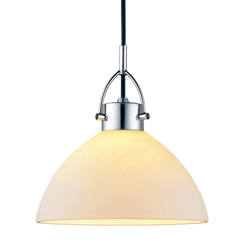 DENVER suspension diam.26 verre opal/chrome