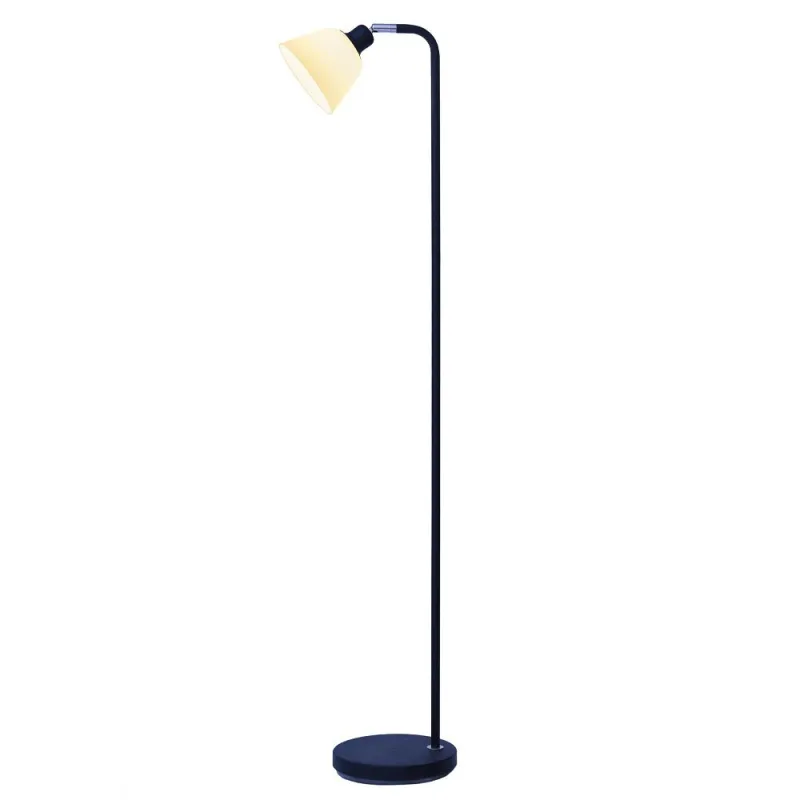 CARPENTER lampadaire  diam.15  E14, verre opal/noir