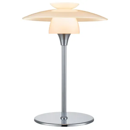 SCANDINAVIA lampe à poser diam.20 opal/chrome
