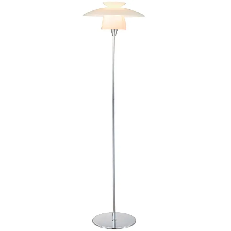 SCANDINAVIA lampadaire diam.40 opal/chrome
