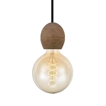 LIGHT suspension E27 bois foncé