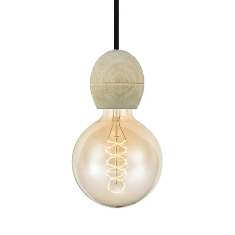 LIGHT suspension E27 bois clair