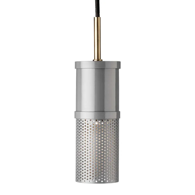 Cylindre suspension suspension gris clair antique G10 Metal diam. 6cm