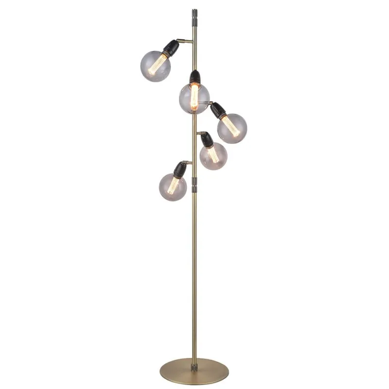 Compass lampadaire, laiton antique