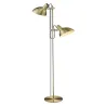 Metropole gulv lampadaire double tete laiton antique 2XE27
