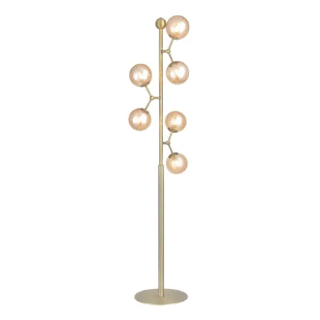 ATOM lampadairelamp, laiton antique et ambre, 6xG9