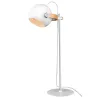 D.C  lampe à poser Ø18 E27, blanc / chêne