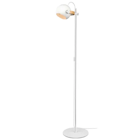 D.C  lampadaire 1L Ø18 E27, blanc / chêne
