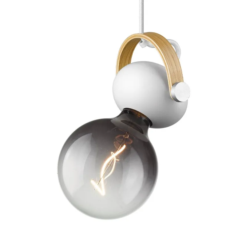 D.C  suspension  Ø10  E27,  blanc / chêne