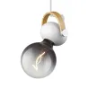 D.C  suspension  Ø10  E27,  blanc / chêne