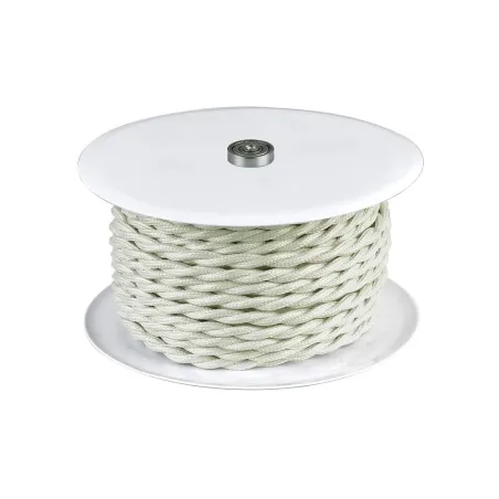 CABLE-ROLL Textile Twisted blanc 25M