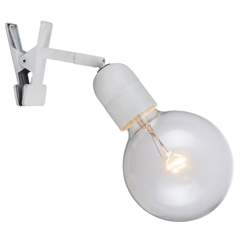 ELEGANCE lampe avec pince E27  blanc