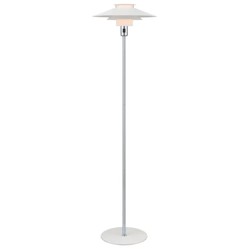 RIVOLI lampadaire Ø40 blanc/chrome