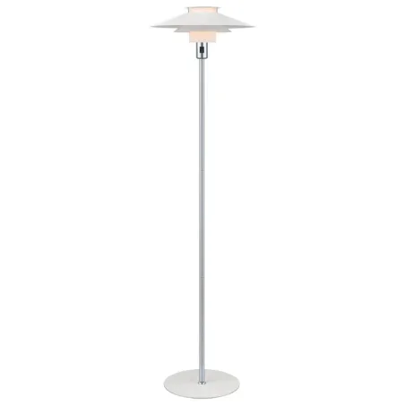 RIVOLI lampadaire Ø40 blanc/chrome