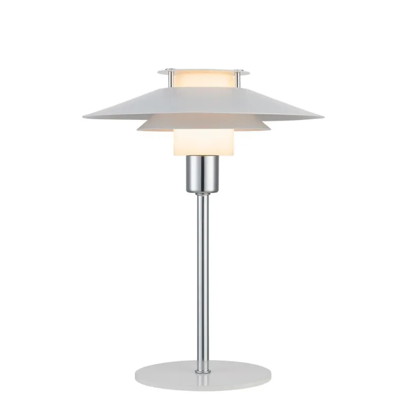 RIVOLI lampe à poser Ø24 blanc/chrome